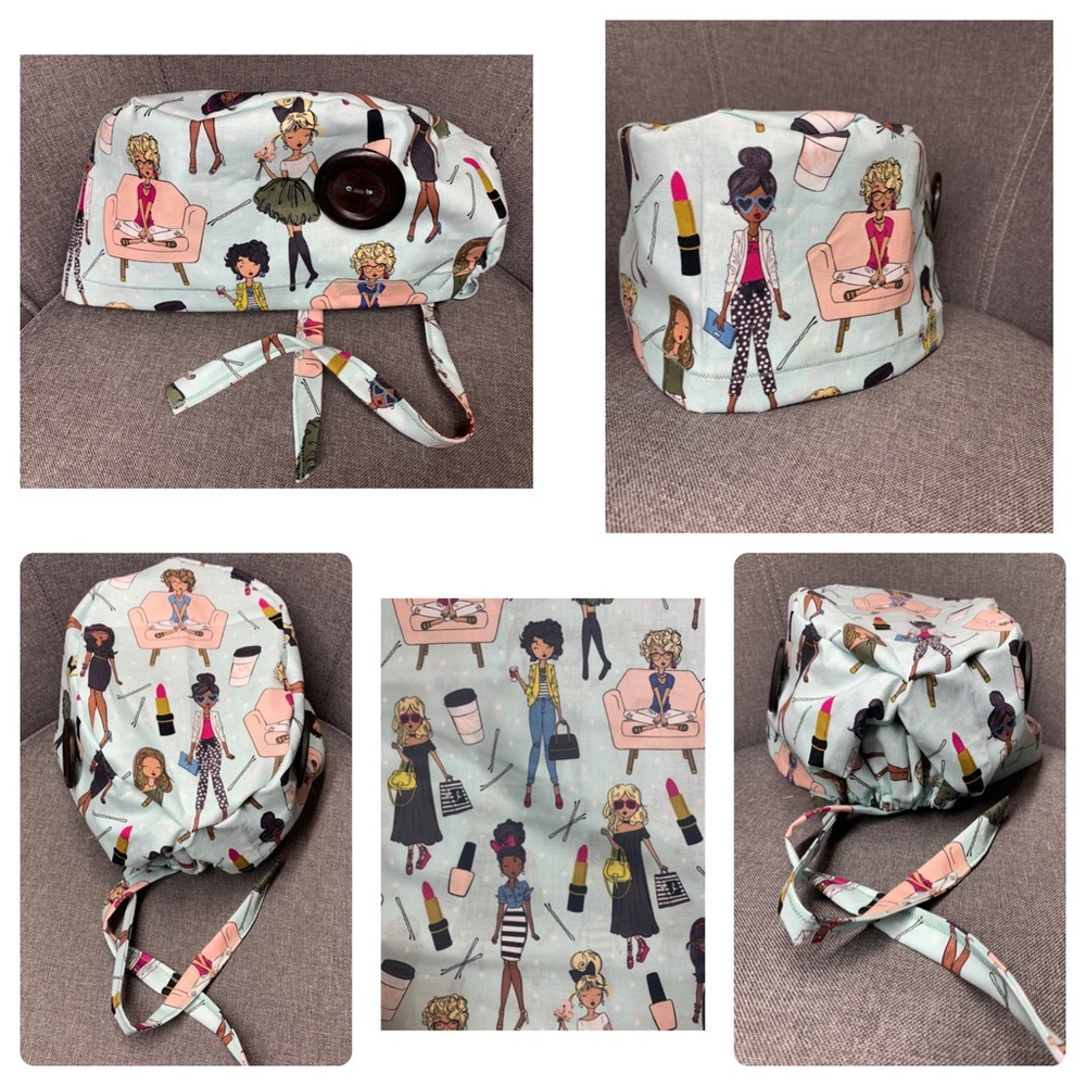 High Quality Fitted Scrub Cap with Buttons